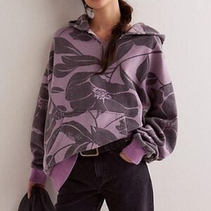 Free People Its A Vibe Printed Hoodie, Size M, NWT